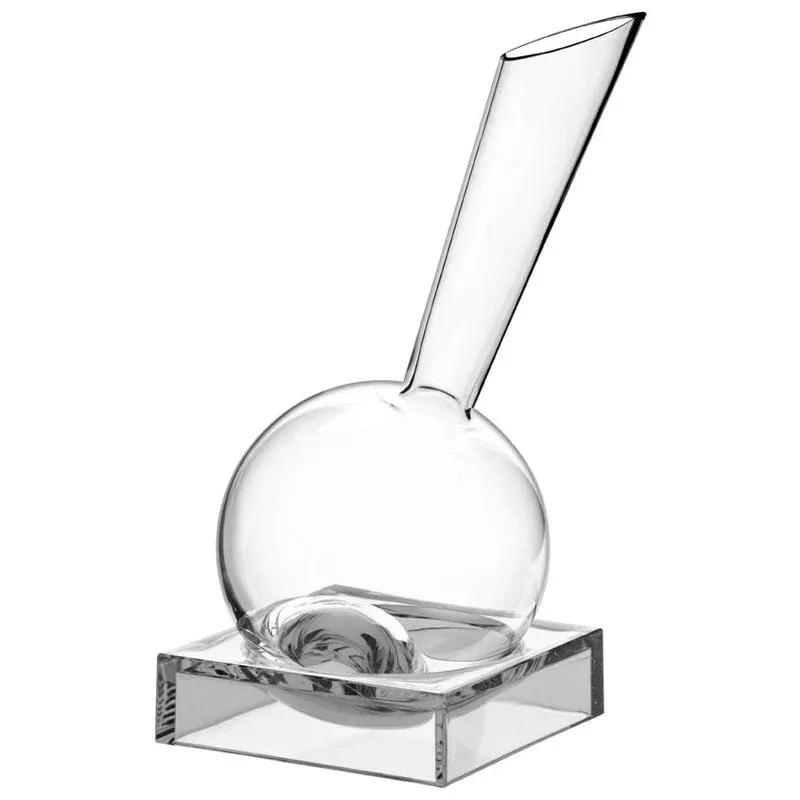 Ultimissimo Modello 150 cl - Italesse Vinocchio Decanter Vino In Vetro Cristallino Con Base Acrilica Trasparente