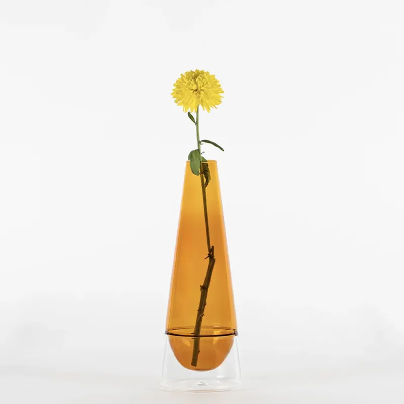 Spedizione Espresso 35 cm - Zafferano Conosfera Vaso Fiori In Vetro Borosilicato