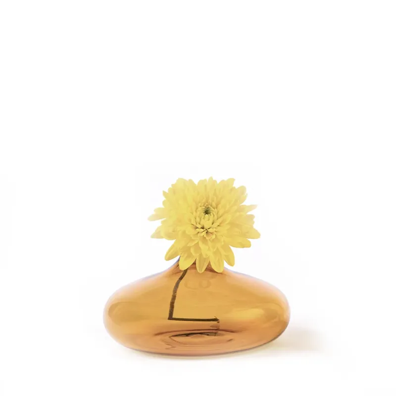 Quantità Limitata 7.8 cm - Zafferano Un Fiore Vaso Fiori In Vetro Borosilicato