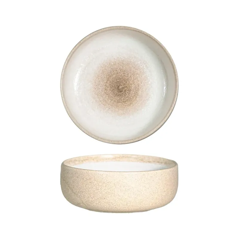 16 cm - Gemscape Sabbia Coppa Insalatiera In Porcellana Set 6 Pz Occasione Imperdibile