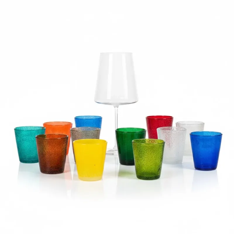 Popolare Giada & Zante Ray Set Calice Vino e Bicchieri In Vetro Set 24 Pz