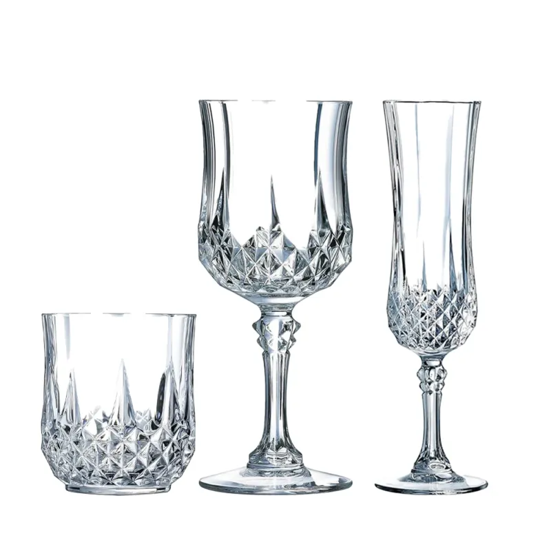 Cristal D‘Arques Longchamp Set Calici e Bicchieri In Vetro Cristallino Set 18 Pz Popolare