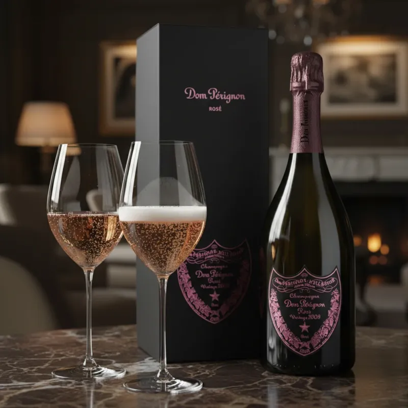 Dom Pèrignon Rosè 2009 Astucciata + 2 Riedel Veritas Calice Flute Offerta Limitata