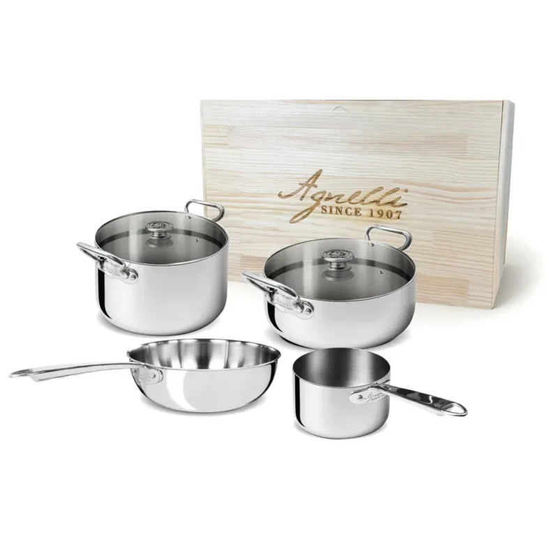 Agnelli Alu-Inox 3-Ply Batteria Pentole Induzione In Alu-Inox Set 6 Pz Acquista Ora