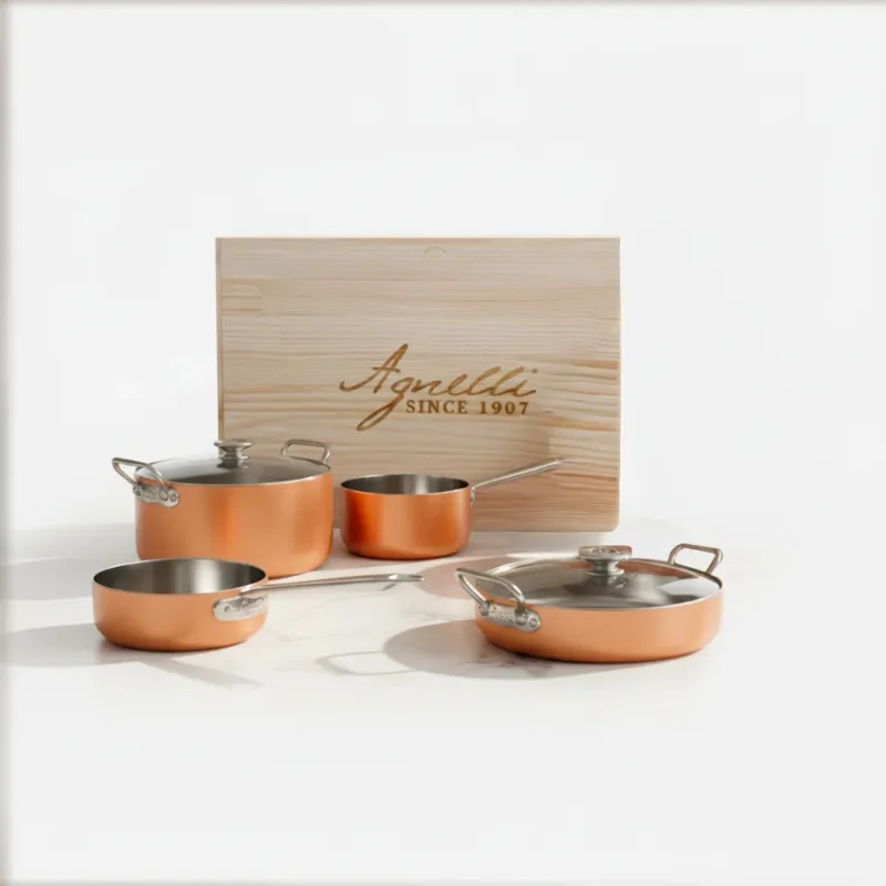 Offerta Del Giorno Agnelli Copper4 Batteria Pentole Induzione In Rame Set 6 Pz