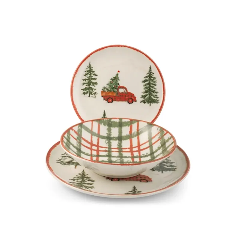Soddisfatti O Rimborsati H&H Coupe Adventure Servizio Piatti Con Decoro Natalizio In Stoneware Set 12 Pz