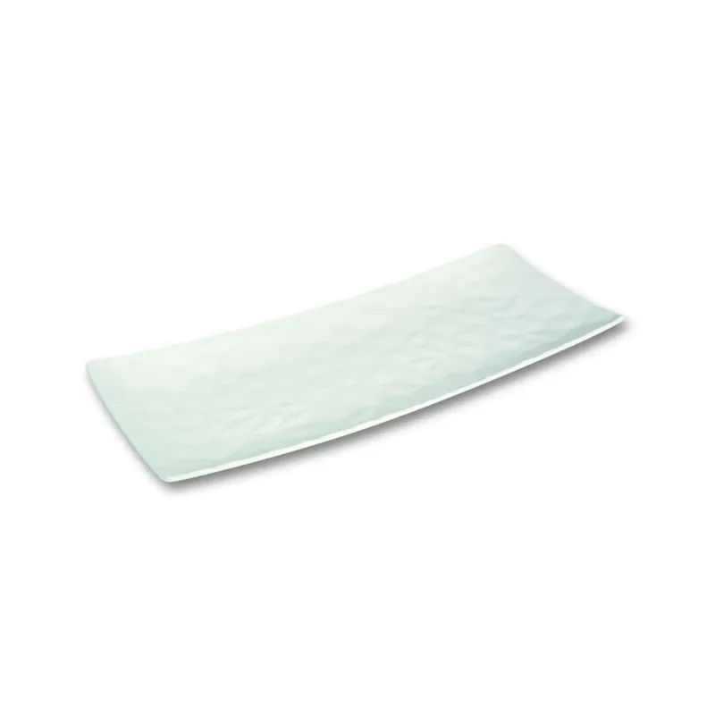 Reso Gratuito 31x12 cm - Le Coq Hesperis Piatto Presentazione Vassoio Rettangolare In Porcellana Set 4 Pz