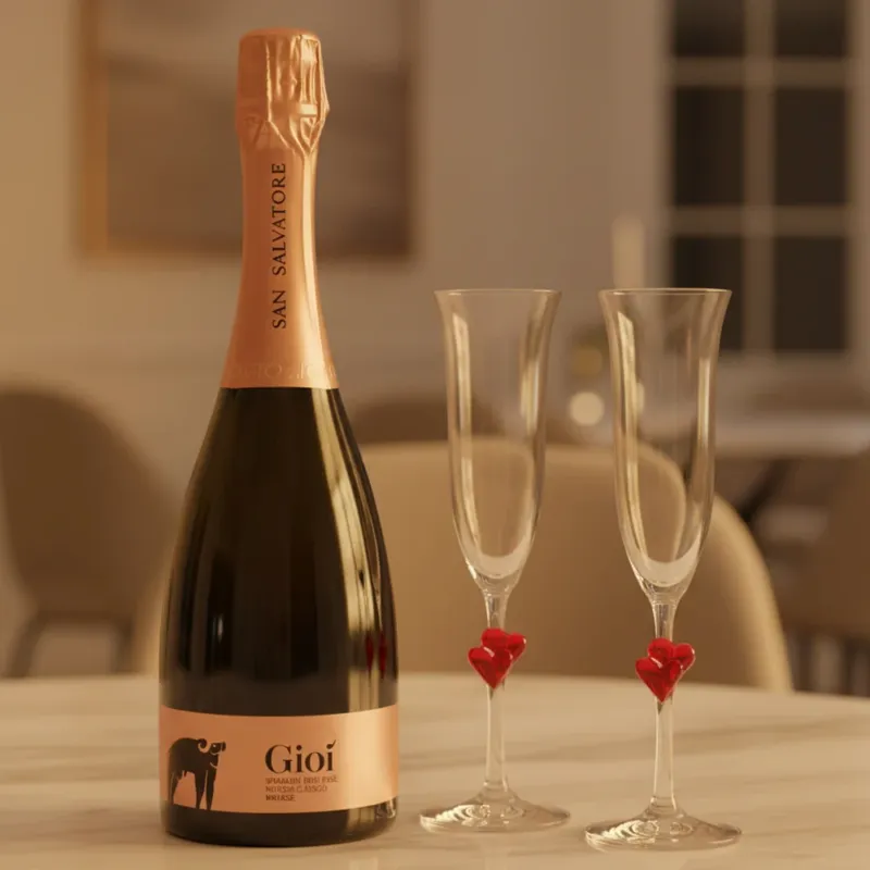 Promozione Gioì Extreme Brut Rosé Metodo Classico 2019 San Salvatore 1988 + 2 Calici Flute L’Amour 17,5 cl