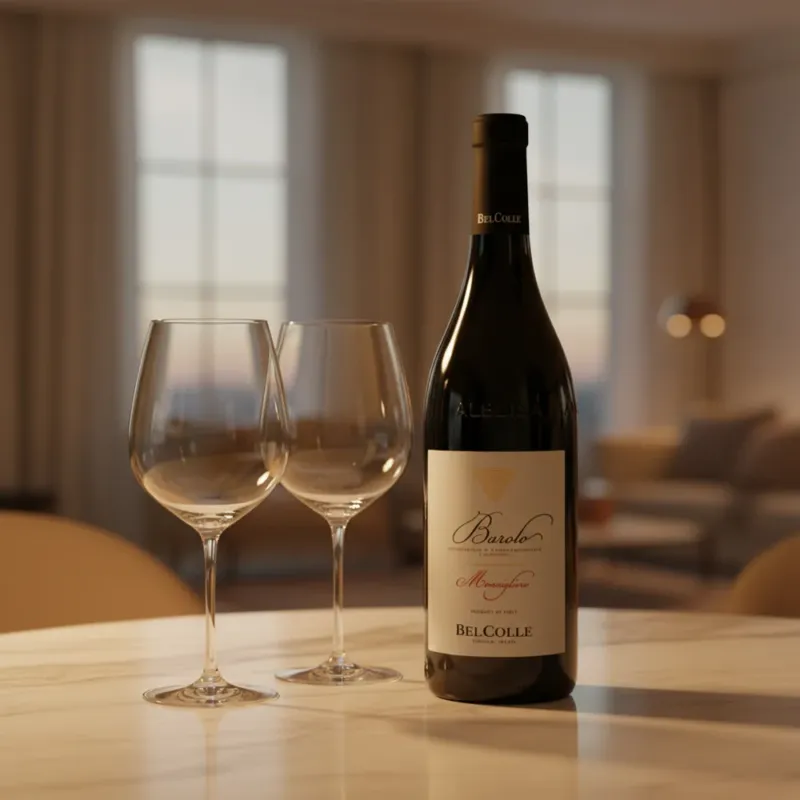 Scelto Dai Clienti Monvigliero Barolo DOCG 2021 Bel Colle + 6 Calici Vino Rosso Atelier 80 cl