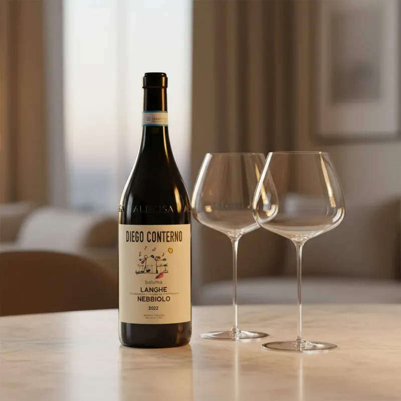 Prezzo Di Fabbrica Baluma Langhe DOC 2022 Conterno Diego + 2 Calici Burgundy Sapientia 87 cl