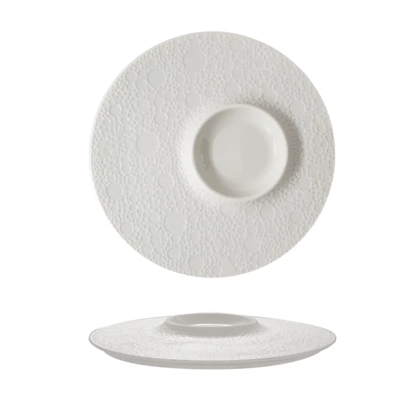 Sconto 30.5 cm - Essentia Moon Piatto Presentazione Decorato In Porcellana Set 4 Pz
