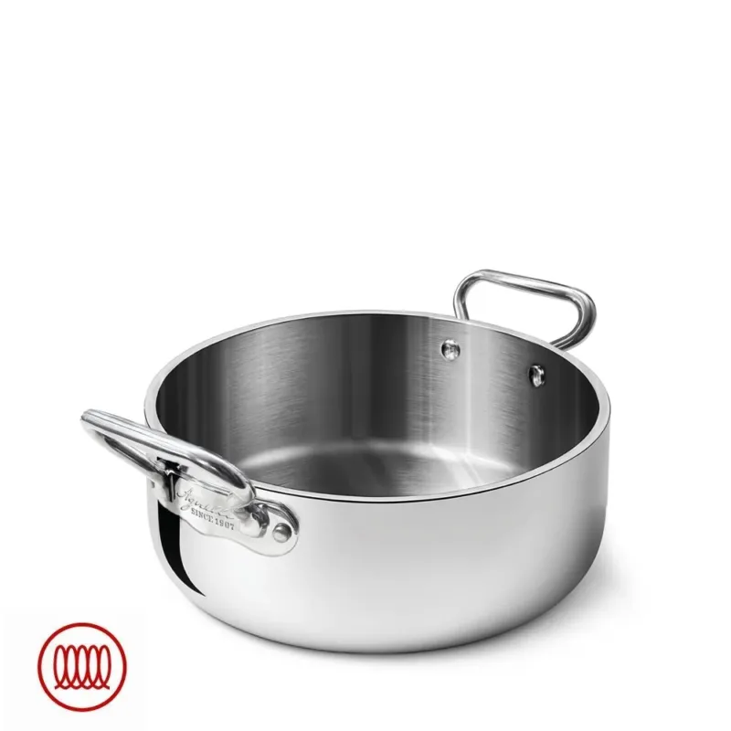 Agnelli Alu-Inox 5-Ply Casseruola Bassa Con Manici 1907 In Alu-Inox Compra Oggi Stesso