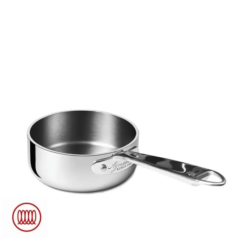 Must-Have Agnelli Alu-Inox 5-Ply Casseruola Bassa Con Manico 1907 In Alu-Inox