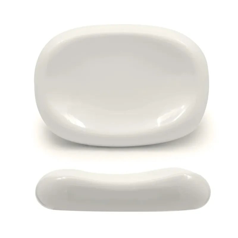 12x9 cm - Selecta Piatto Presentazione Alto Ovale In Porcellana Set 6 Pz Prezzo Ridotto