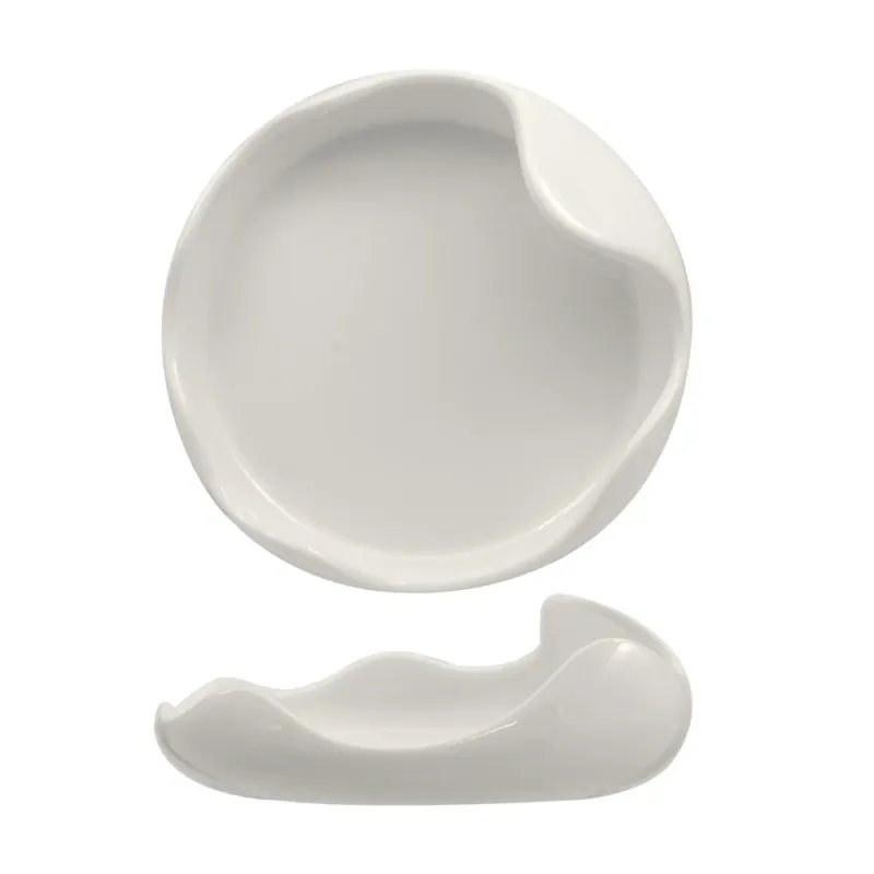 20 cm - Selecta Organico Piatto Presentazione In Porcellana Set 3 Pz Promozione