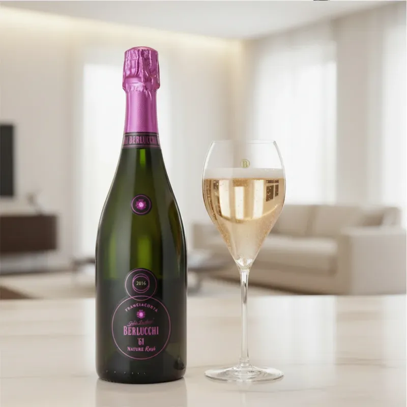 61 Nature Rosé Franciacorta DOCG 2016 Cantine Berlucchi + 6 Calici Franciacorta Vino Bianco 42 cl Compra Oggi Stesso