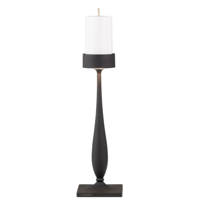 Ordina Subito 8.7 x H.35.6 cm - Zafferano Perpetua Barocco Lampada Da Tavolo Dimmerabile In Alluminio