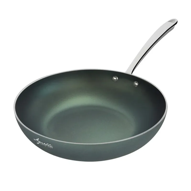 Affare Agnelli AlGreen 3mm Padella Alta Svasata Antiaderente Con Manico Inox
