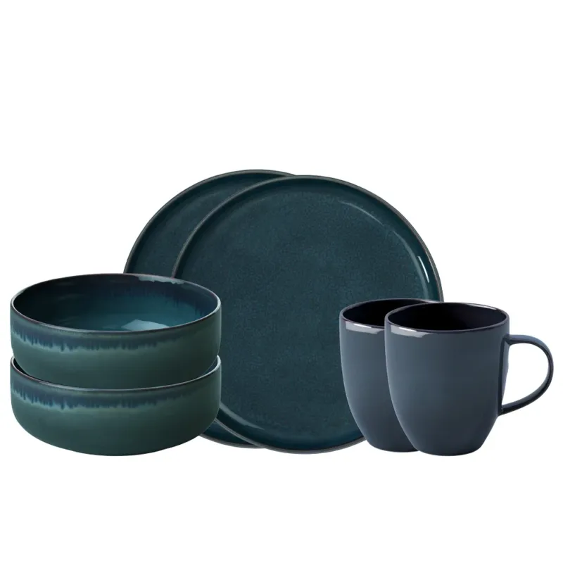 Saldi Villeroy & Boch Crafted Denim Servizio Colazione In Porcellana Set 6 Pz