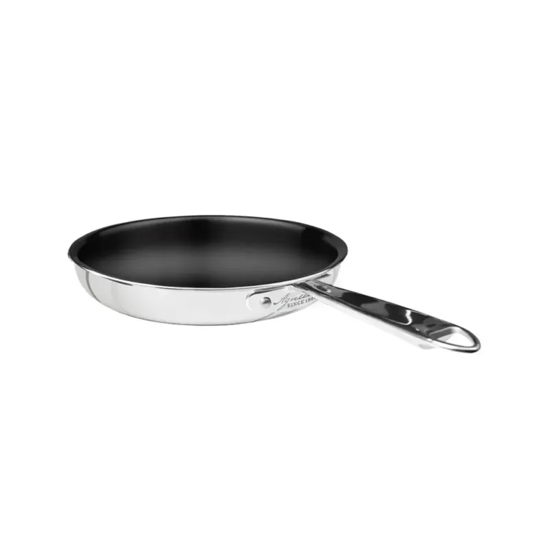 Agnelli Non-Stick Alu-Inox Padella Bassa Con Antiaderente Sharkskin In Alluminio Con Manico Inox Popolare