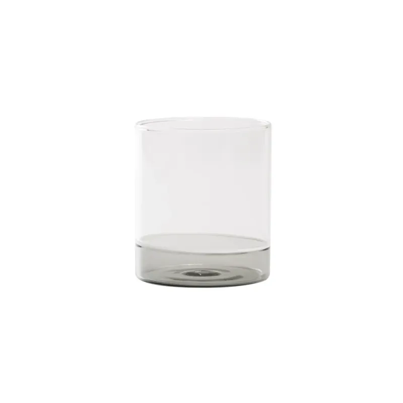 Saldi 44 cl - Zafferano Filo Bianco Bicchiere Acqua Tumbler In Vetro Borosilicato Set 4 Pz
