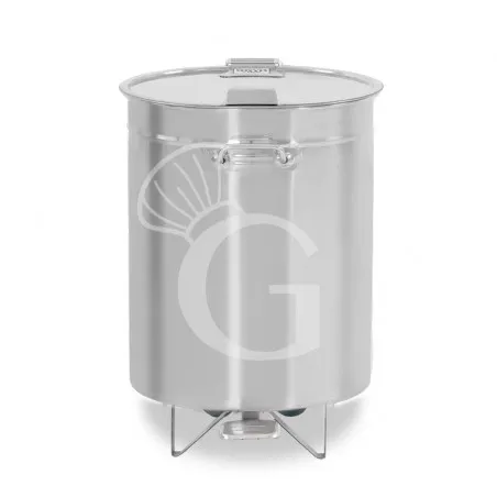 Pattumiera tonda diametro 475 mm in acciaio inox apertura tramite pedale 75 LT Reso Gratuito