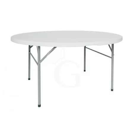 Esclusivo Tavolo da interno pieghevole in metallo verniciato e piano polietilene Ø 1540 mm