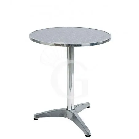 Must-Have Tavolo tondo da esterno in alluminio e acciaio ⌀ 600 mm con tre appoggi