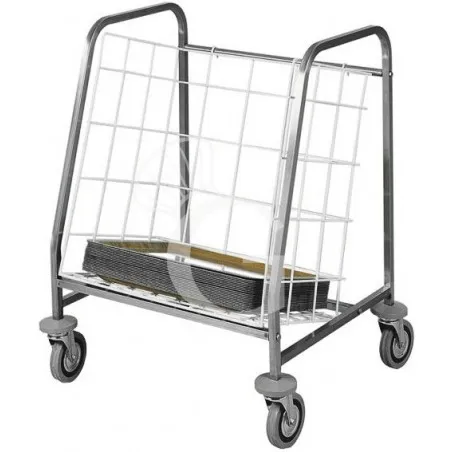 Offerta Limitata Carrello per ritiro, distribuzione e stoccaggio vassoi portata 130 vassoi L 750 mm x P 650 mm x H 920 mm