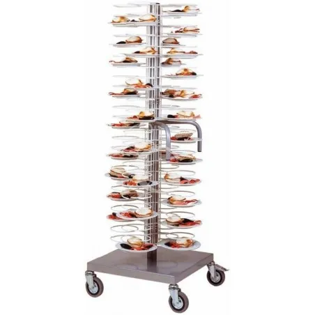 Carrello portapiatti con base e ruote per 96 piatti 180/230 mm - L 600 mm x P 600 mm x H 1750 mm Offerta Del Giorno