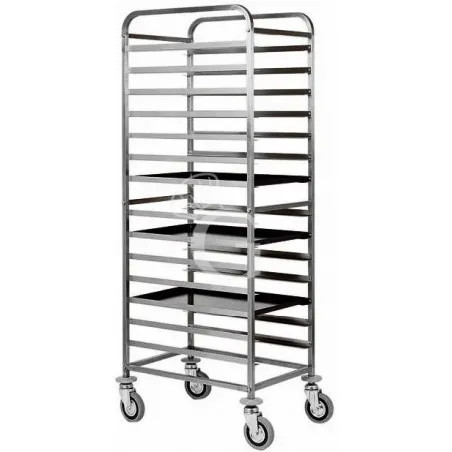 Carrello inox portateglie per 20 teglie 60 x 40 cm - L 520 mm x P 720 mm H 1820 mm Prezzo Di Fabbrica