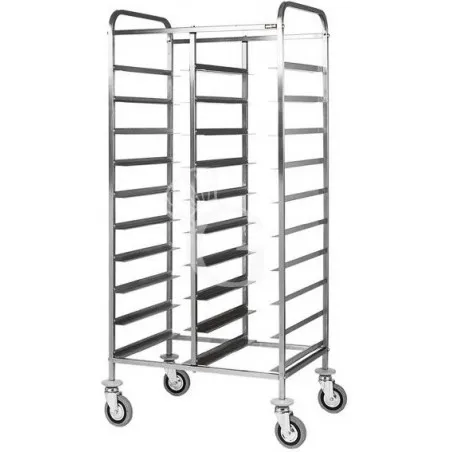 Solo Oggi Carrello portavassoi in inox per 20 vassoi GN1/1 - L 740 mm x P 620 mm x H 1750 mm