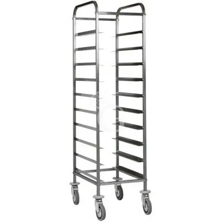 Subito Disponibile Carrello portavassoi in inox per 10 vassoi GN1/1 - L 380 mm x P 620 mm x H 1750 mm