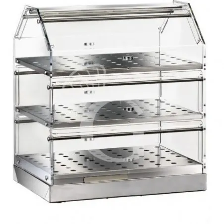Vetrina Bar Neutra porta brioches in inox 3 ripiani L 850 mm x P 350 mm x H 500 mm Prezzo Scontato