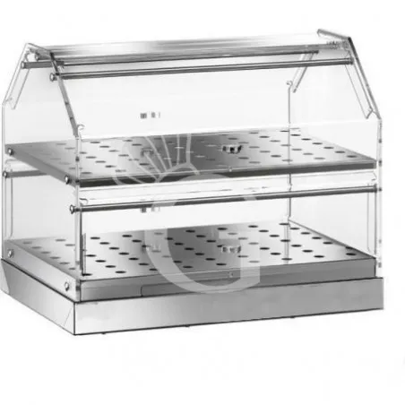 Vetrina Bar Neutra porta brioches in inox 2 ripiani L 500 mm x P 350 mm x H 360 mm Quantità Limitata