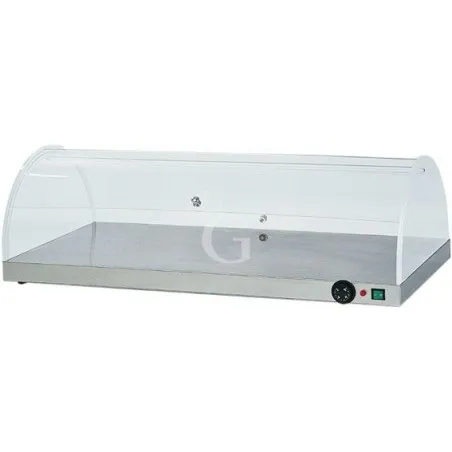 Piano Caldo in inox con cupola in plexiglass L 1000 mm x P 500 mm x H 300 mm Affare