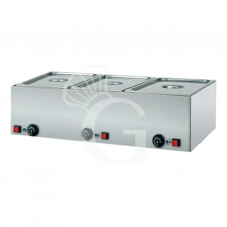 Offerta Speciale Bagnomaria 3 bacinelle GN1/1 L 990 mm x P 540 mm x H 220 mm 1000 W + 1000 W + 1000 W