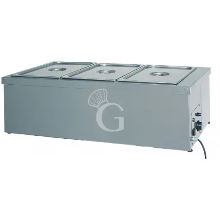 Ultime Pezzi Bagnomaria 3 bacinelle GN1/1 L 1100 mm x P 600 mm x H 320 mm 1000 W con resistenza a secco