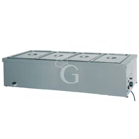 Bagnomaria 4 bacinelle GN 1/1 L 1440 mm x P 600 mm x H 320 mm 2000 W Reso Gratuito
