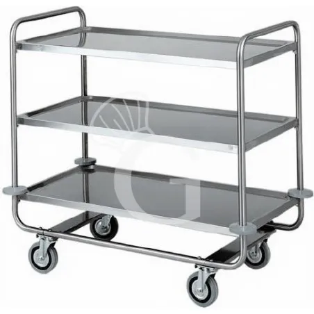 Offerta Carrello di servizio 3 piani in acciaio inox L 1100 mm x P 600 mm x H 1000 mm