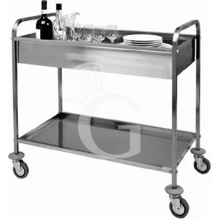 Affare Carrello di servizio 1 vasca in acciaio inox da sbarazzo L 1010 mm x P 570 mm x H 970 mm
