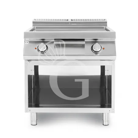 Fry Top elettrico su armadio aperto piastra liscia cromata 21000 W Trifase P 900 mm Nuovo Arrivo