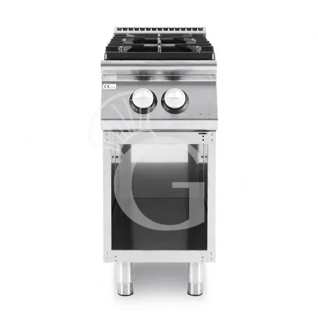 Super Prezzo Cucina professionale a gas 2 fuochi armadio aperto profondità 900 mm