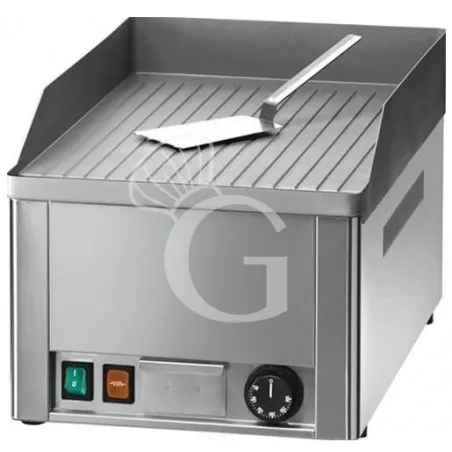 Fry top elettrico da banco - piastra rigata cromata singola - 3000 W Scelto Dai Clienti