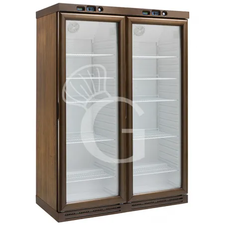 Offerta Lampo Cantina Vino Statica 6+2 ripiani 340 LT + 340 LT - 180 bottiglie +2°C/+8°C marrone / bianco