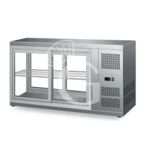 Vetrina Refrigerata ventilata acciaio inox porte scorrevoli 190 LT +2°C/+8°C L 1310 mm x P 510 mm x H 550 mm Di Tendenza