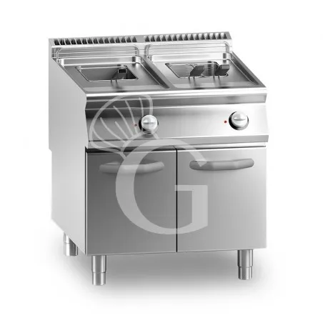 Friggitrice Industriale elettrica su armadio chiuso 2 vasche 15 LT + 15 LT 20,4 Kw Trifase Quantità Limitata