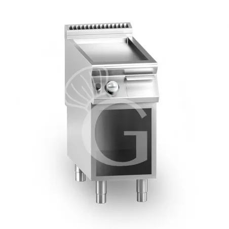 Di Tendenza Fry Top elettrico su armadio aperto piastra liscia cromata singola 7500 W Trifase P 900 mm