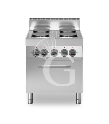 Cucina professionale elettrica 4 piastre forno elettrico a convezione GN1/1 profondità 700 mm Offerta