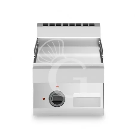Popolare Fry Top elettrico da banco piastra liscia cromata singola 4500 W Trifase P 650 mm